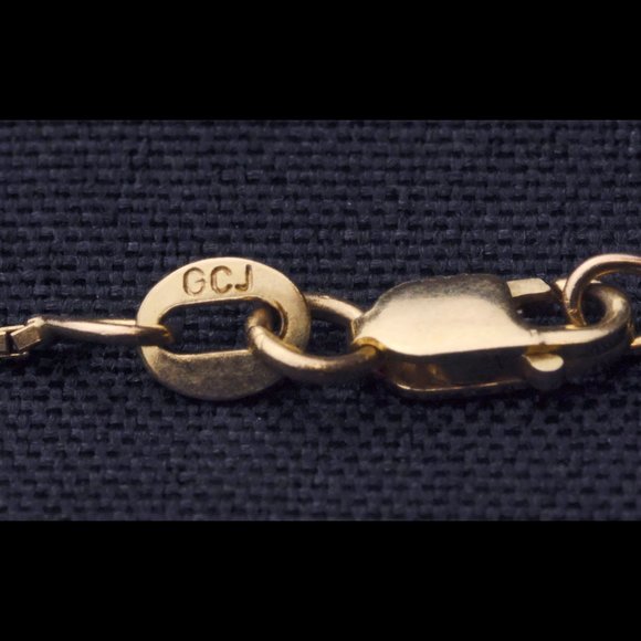 European-Cut Diamond Pendant on 14k Gold Chain - Picture 11 of 12